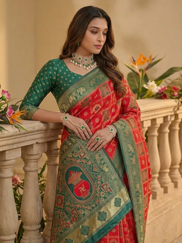 Red_Cotton_Saree_For_Women