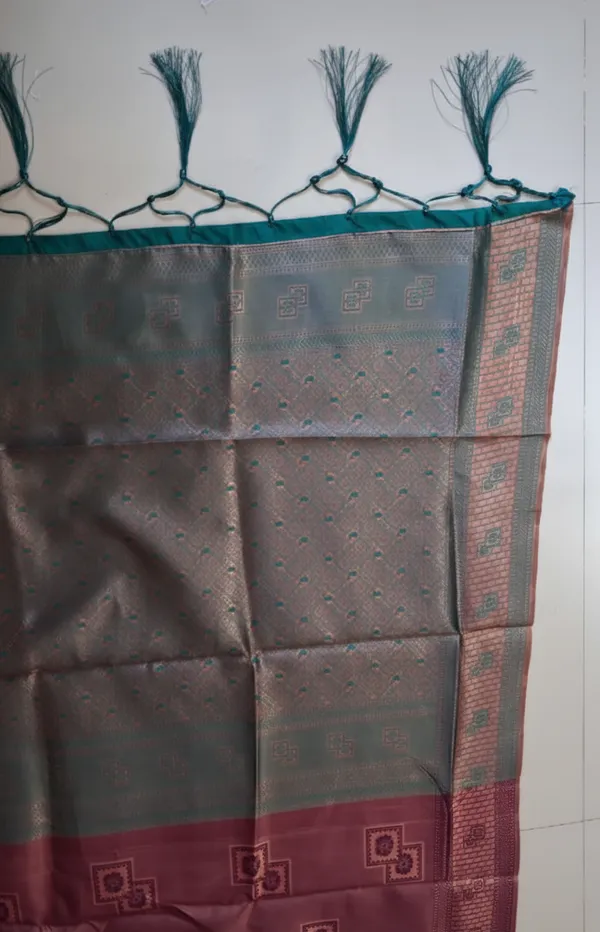 Purple_Silk_Blend_Saree_For_Women
