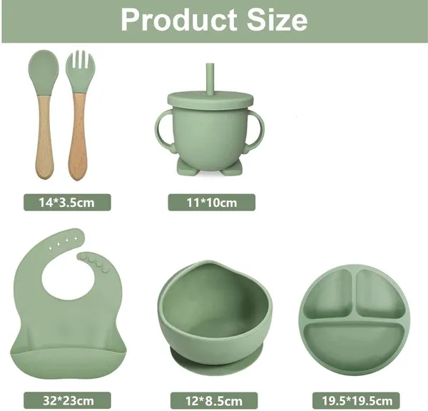 Green_Silicone_Baby_Feeding_Set_For_Babies_Feeding