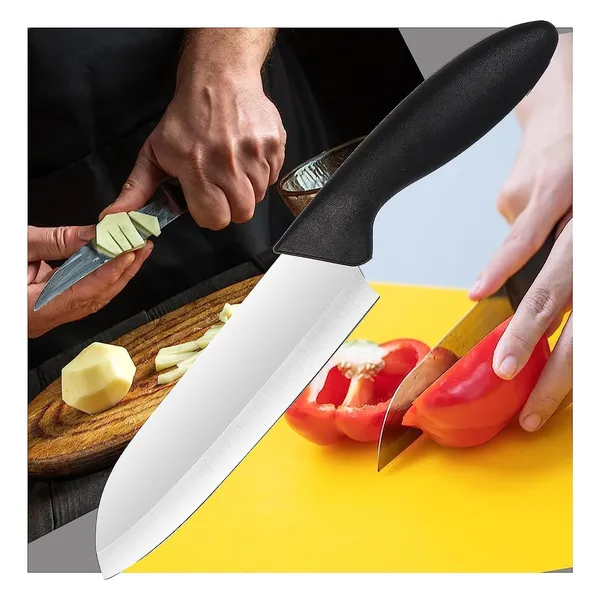 Black_Stainless_Steel_Kitchen_Knife_Set_For_Cutting_&_Peeling_Fruits_And_Vegetables