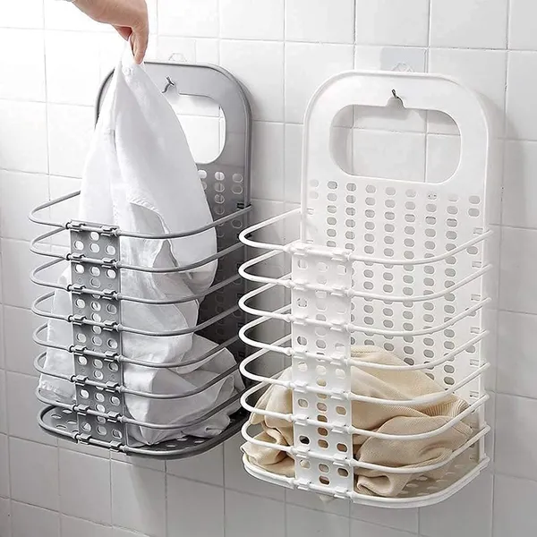 Grey_Abs_Plastic_Wall_Mounted_Laundry_Hamper_For_Laundry_Storage