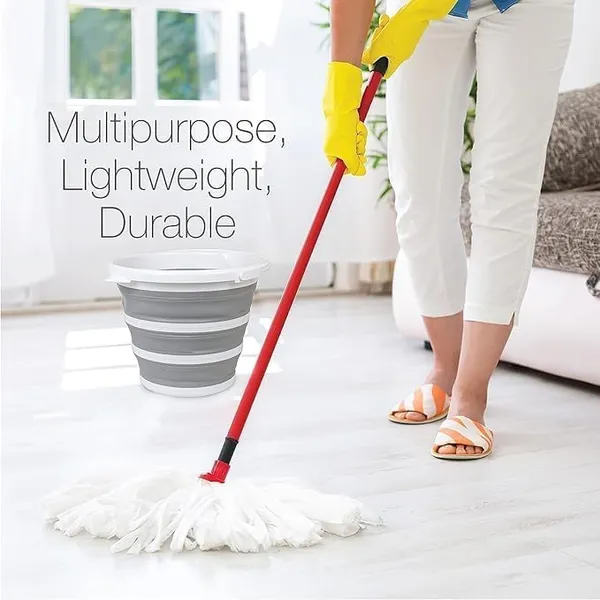 Grey_And_White_Silicone_+_Pp_Plastic_Foldable_Bucket_For_Carrying_Water_&_Cleaning
