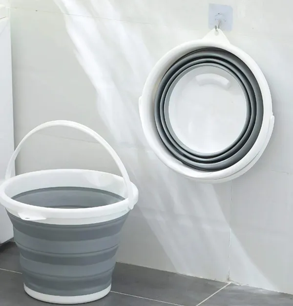 Grey_And_White_Silicone_+_Pp_Plastic_Foldable_Bucket_For_Carrying_Water_&_Cleaning