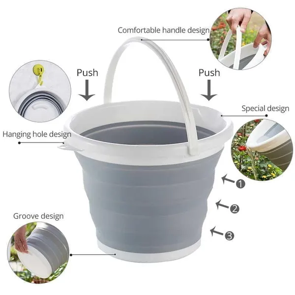 Grey_And_White_Silicone_+_Pp_Plastic_Foldable_Bucket_For_Carrying_Water_&_Cleaning