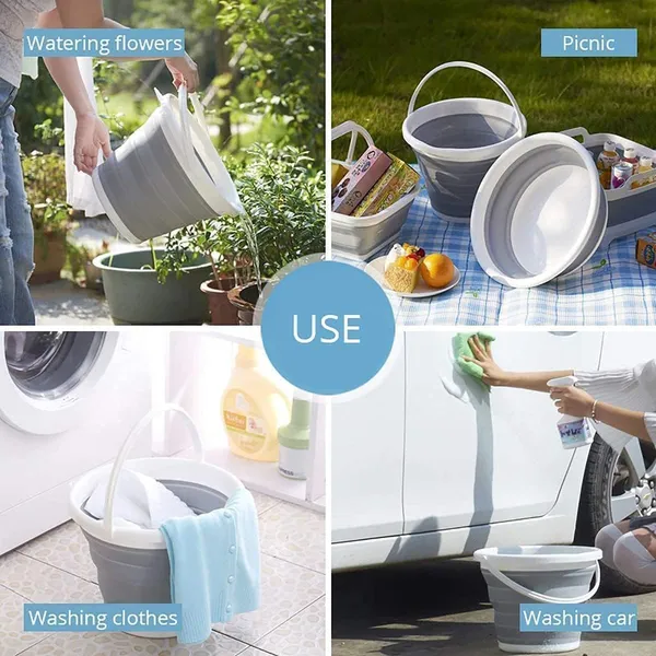 Grey_And_White_Silicone_+_Pp_Plastic_Foldable_Bucket_For_Carrying_Water_&_Cleaning