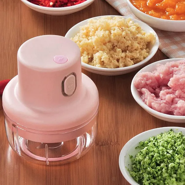 Peach_Abs_Plastic_+_Stainless_Steel_Electric_Garlic_Chopper_For_Chopping_Garlic