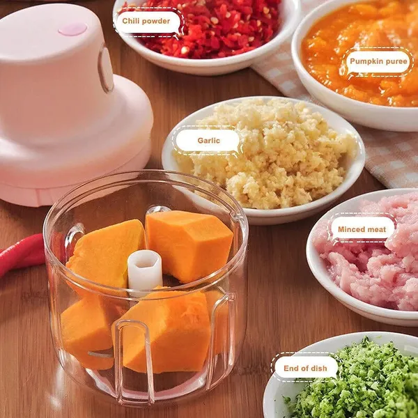 Peach_Abs_Plastic_+_Stainless_Steel_Electric_Garlic_Chopper_For_Chopping_Garlic