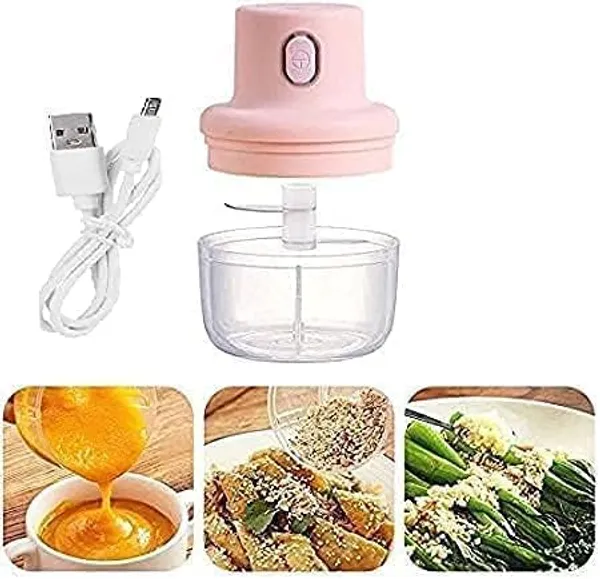 Peach_Abs_Plastic_+_Stainless_Steel_Electric_Garlic_Chopper_For_Chopping_Garlic