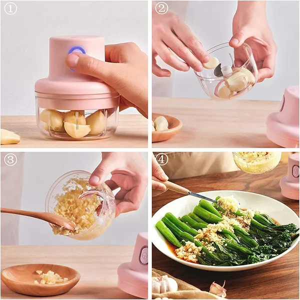 Peach_Abs_Plastic_+_Stainless_Steel_Electric_Garlic_Chopper_For_Chopping_Garlic