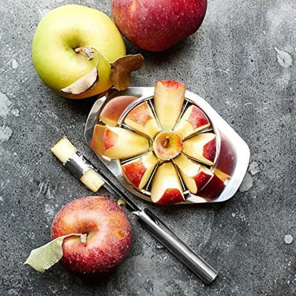 Silver_Stainless_Steel_Apple_Slicer_&_Corer_For_Slicing_Apples