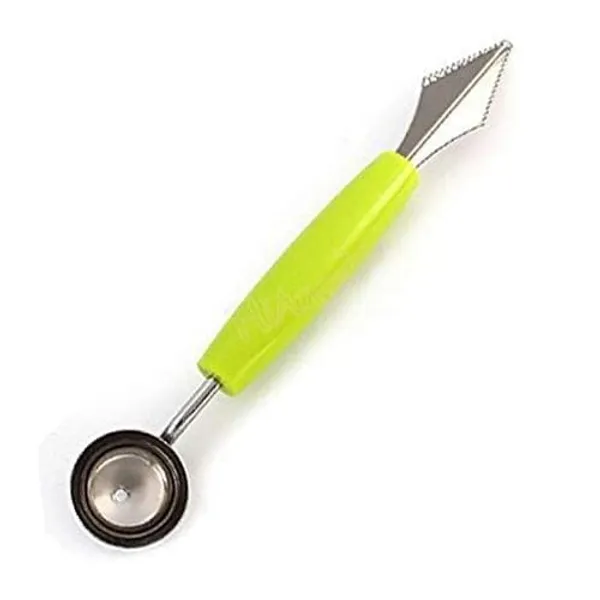 Green_Stainless_Steel_Fruit_Carving_Knife_&_Melon_Baller_For_Fruit_Carving_&_Scooping