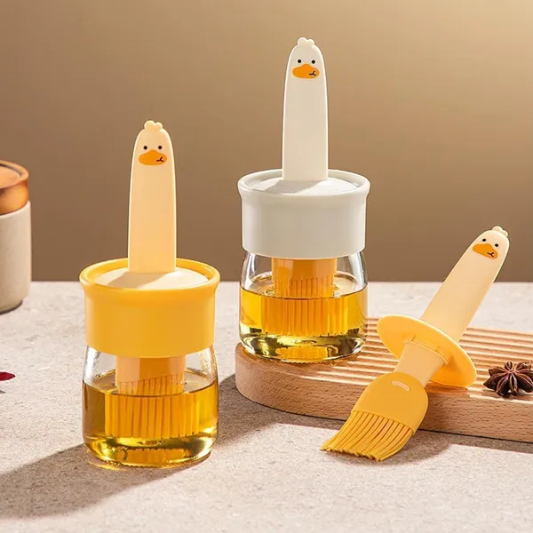 Yellow_And_Beige_Glass_+_Silicone_Oil_Dispenser_Bottle_For_Oil_Storage_&_Basting