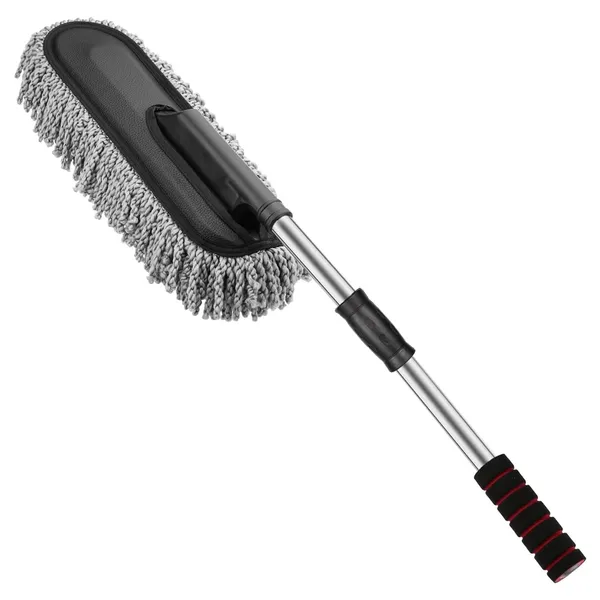 Grey_Microfiber_+_Stainless_Steel_Car_Duster_For_Car_Cleaning