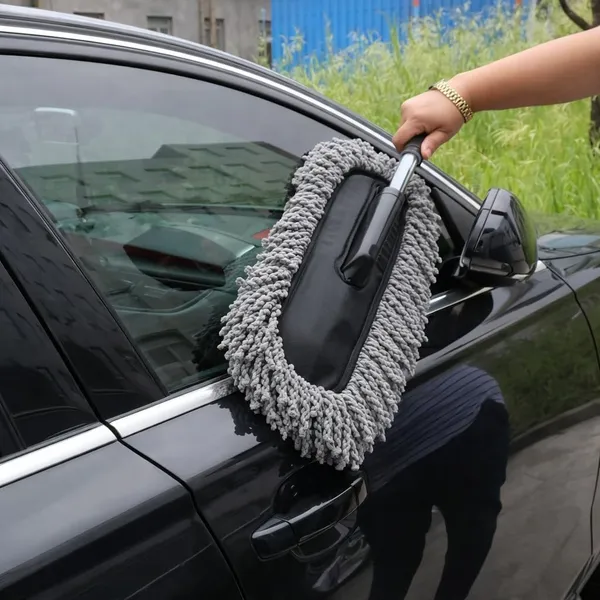 Grey_Microfiber_+_Stainless_Steel_Car_Duster_For_Car_Cleaning