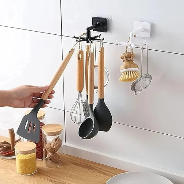 White_And_Black_Abs_Plastic_Wall_Mounted_Utensil_Holder_For_Hanging_Kitchen_Utensils_(Pack_Of_2_)