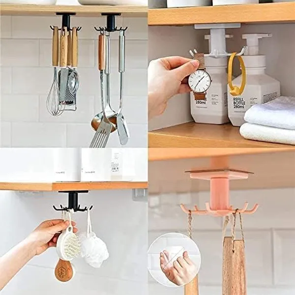 White_And_Black_Abs_Plastic_Wall_Mounted_Utensil_Holder_For_Hanging_Kitchen_Utensils_(Pack_Of_2_)