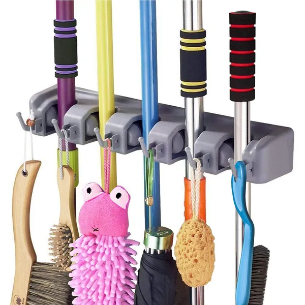 Grey_Glass_Wall_Mount_Holder_For_Organizing_Mops_&_Brooms