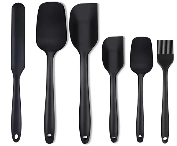 Black_Silicone_Silicone_Spatula_Set_For_Cooking_&_Baking