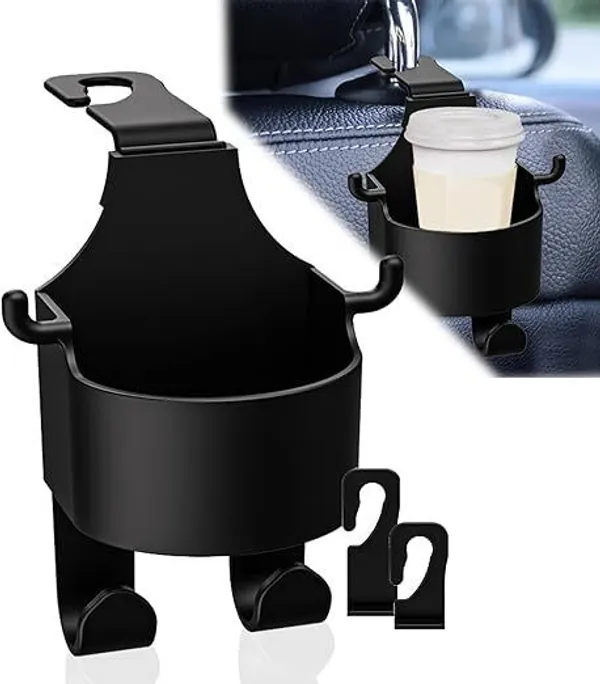Black_Abs_Plastic_Car_Headrest_Hook_With_Cup_Holder_For_Car_Interior_Organization_(Pack_Of_2_)