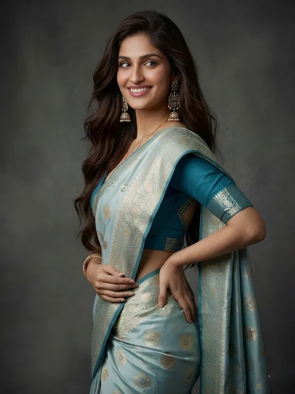 Sky_Blue_Cotton_Saree_For_Women