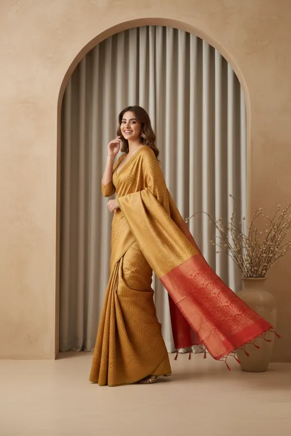 Pink_Silk_Blend_Saree_For_Women