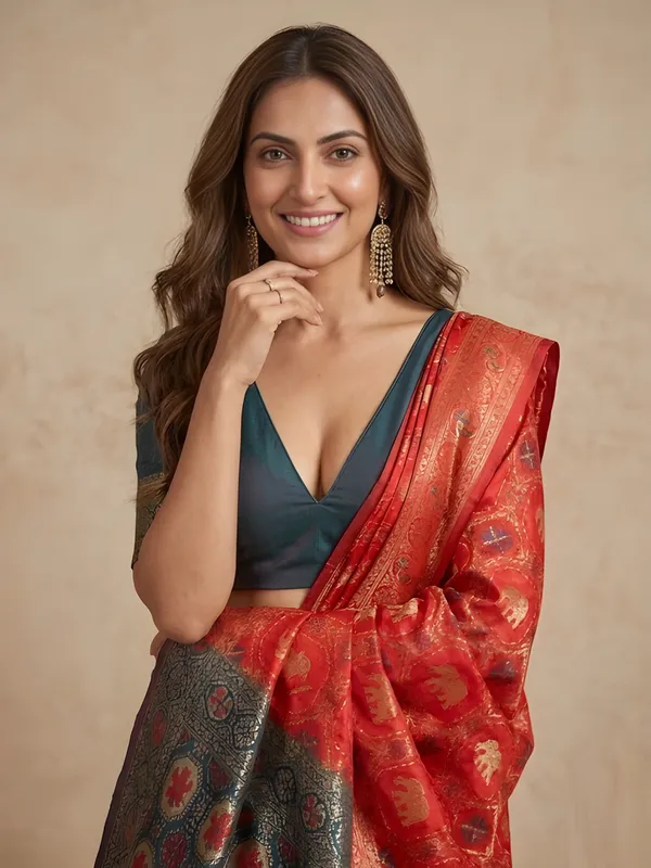 Orange_Cotton_Saree_For_Women