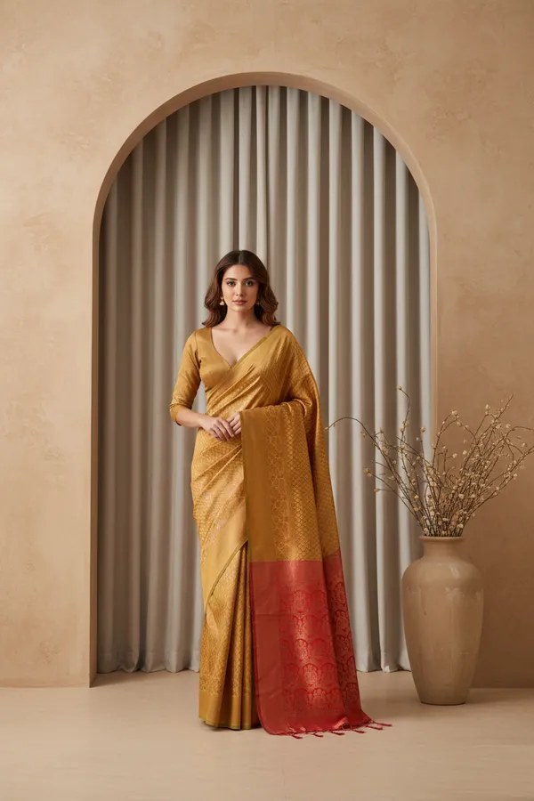 Pink_Silk_Blend_Saree_For_Women