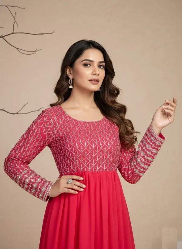 Pink_Georgette_Anarkali_Gown_For_Women