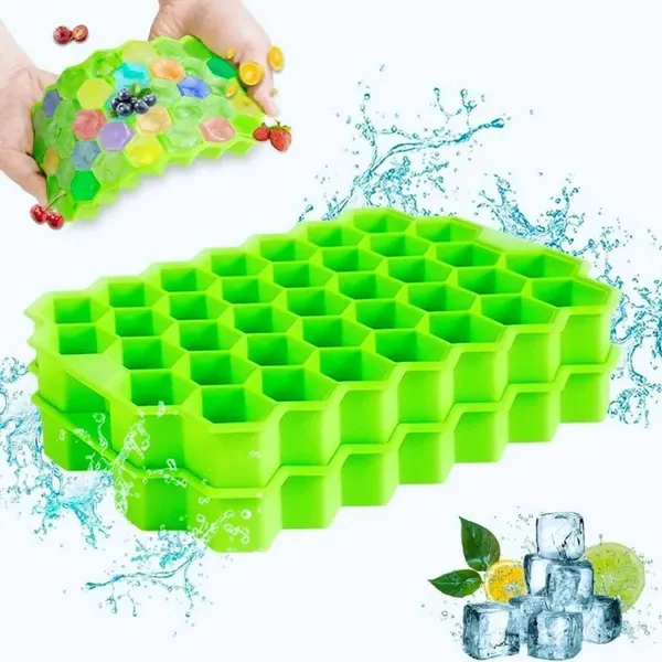 Blue_And_Green_Silicone_Silicone_Ice_Cube_Tray_For_Making_Ice_Cubes_(Pack_Of_4_)