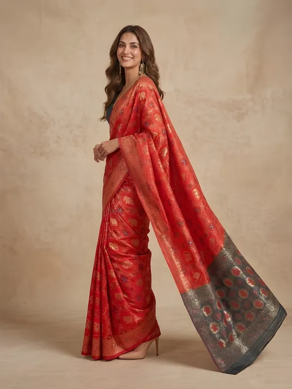 Orange_Cotton_Saree_For_Women