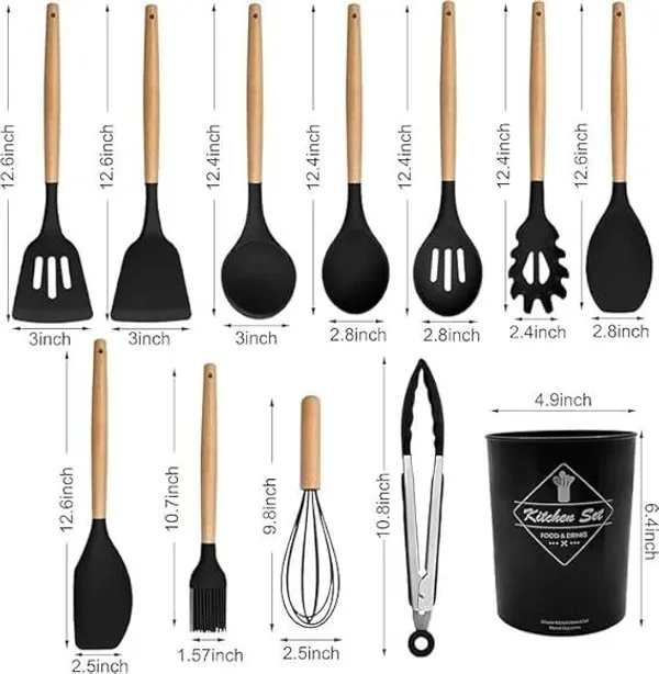 Black_Silicone_&_Wood_Kitchen_Tool_Set_For_Cooking_&_Baking