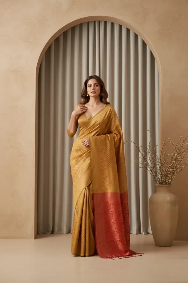 Pink_Silk_Blend_Saree_For_Women