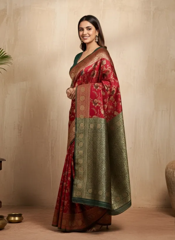 Red_Cotton_Saree_For_Women
