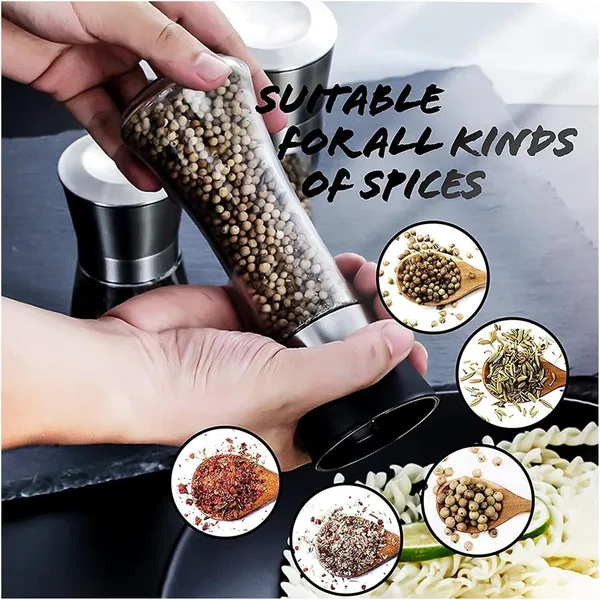 Black_And_Silver_Glass_Glass_Squeeze_Mill_For_Grinding_Pepper_&_Salt