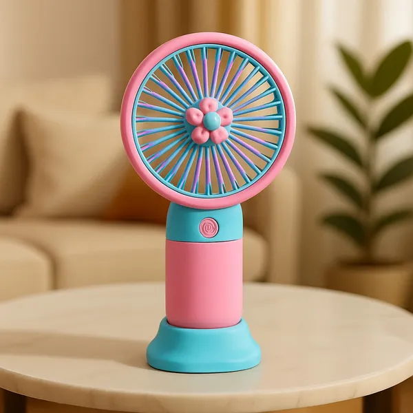 Pink_And_Blue_Abs_Plastic_Rechargeable_Fan_For_Personal_Cooling