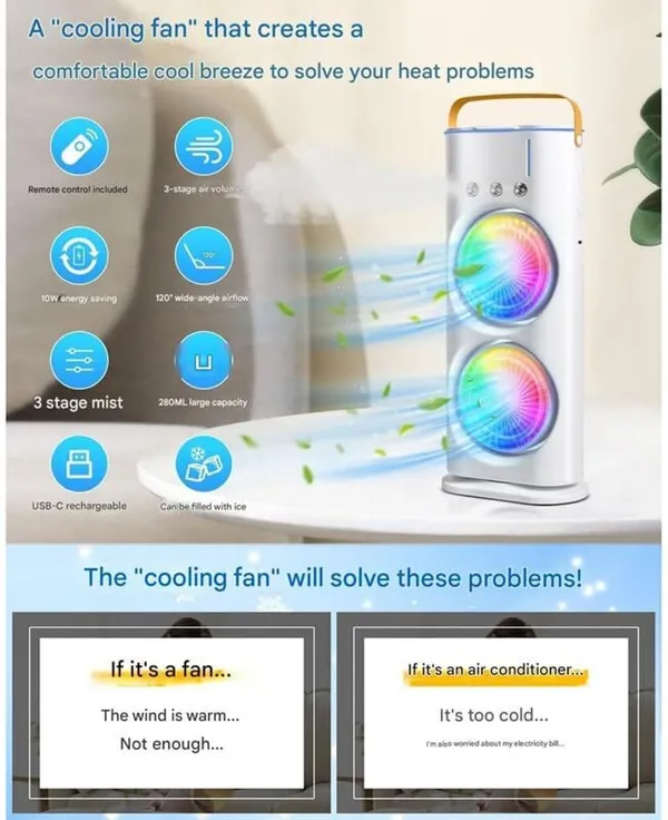 White_Abs_Plastic_Rechargeable_Fan_For_Personal_Cooling