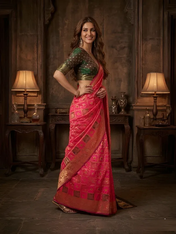 Pink_Cotton_Saree_For_Women