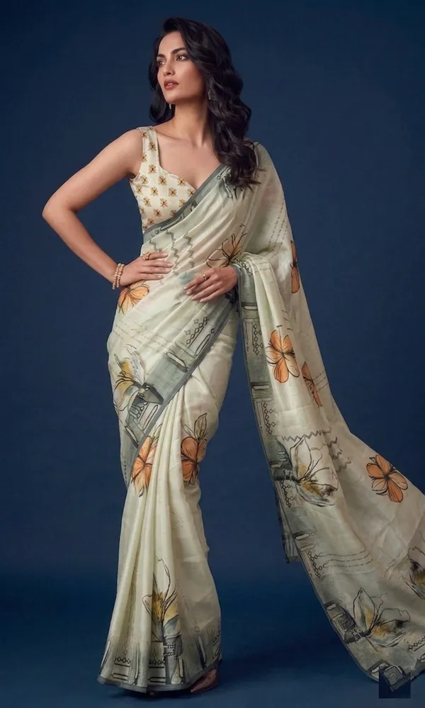 Off_White_Cotton_Saree_For_Women