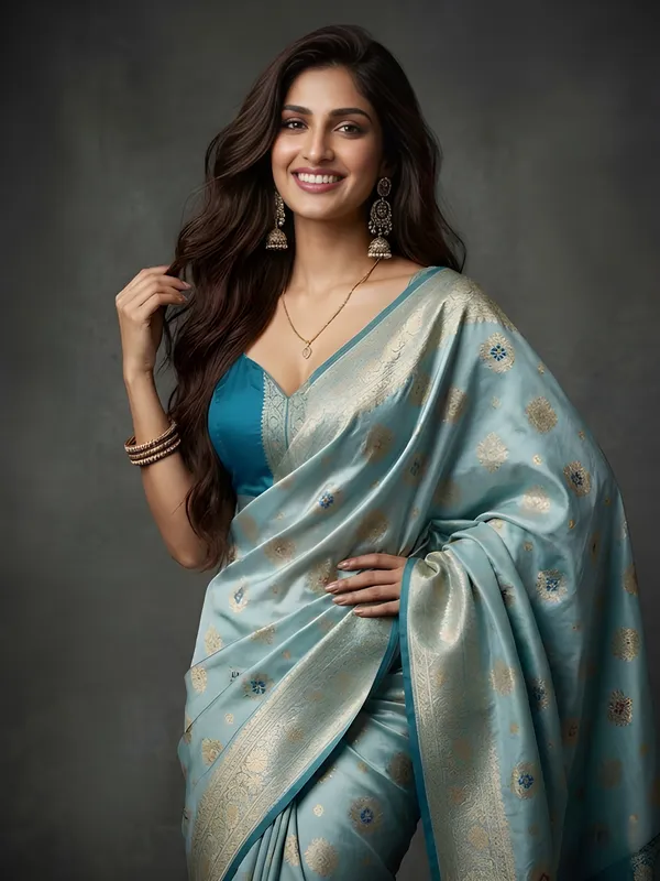 Sky_Blue_Cotton_Saree_For_Women