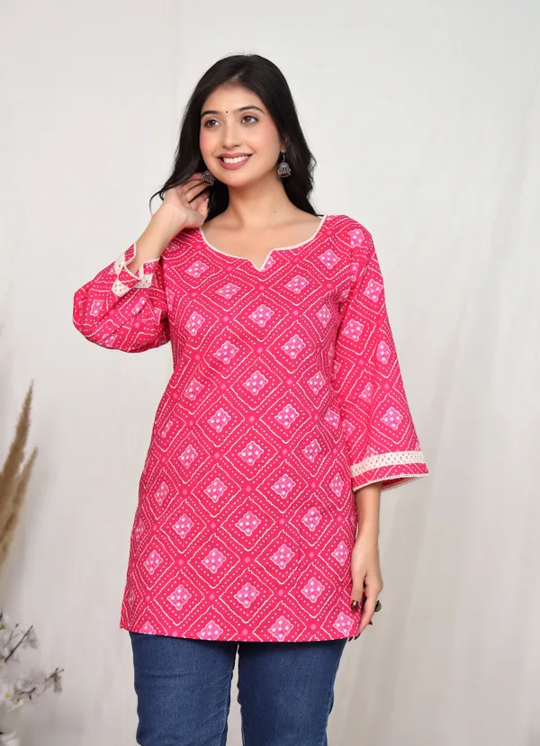 Pink_Cotton_Straight_Kurti_For_Women