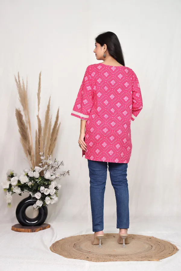 Pink_Cotton_Straight_Kurti_For_Women
