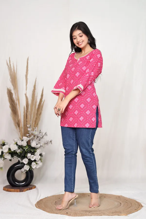 Pink_Cotton_Straight_Kurti_For_Women