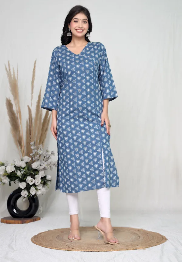 Blue_Cotton_Relaxed_Floral_Print_Nightdress_For_Women