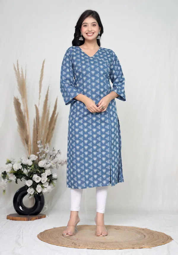 Blue_Cotton_Relaxed_Floral_Print_Nightdress_For_Women