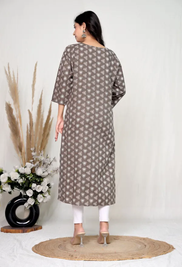 Maroon_Cotton_Straight_Floral_Print_Kurta_For_Women