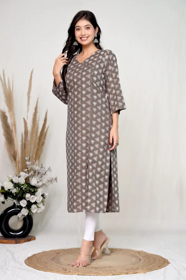 Maroon_Cotton_Straight_Floral_Print_Kurta_For_Women