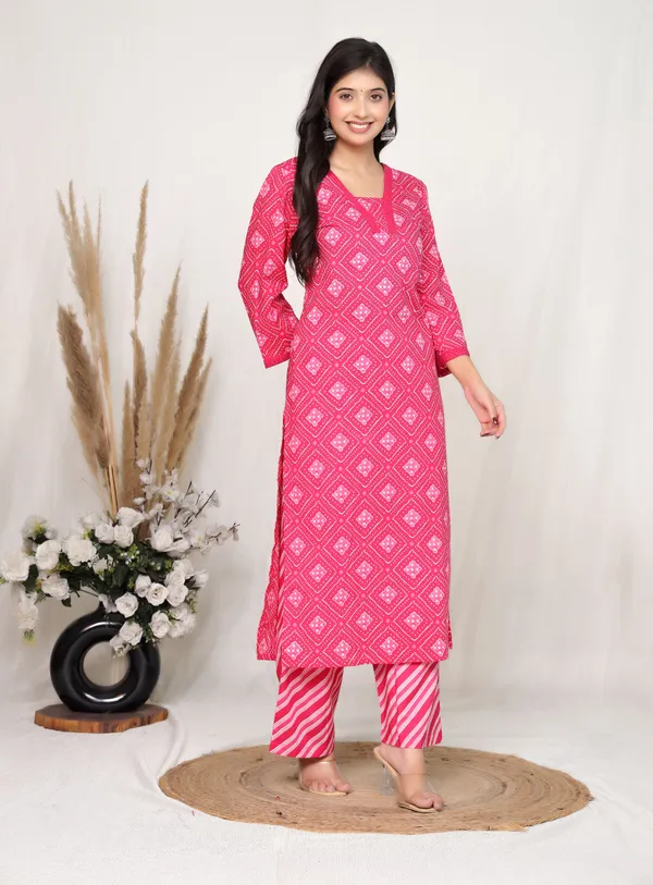 Pink_Cotton_Straight_Printed_Kurta_Set_For_Women