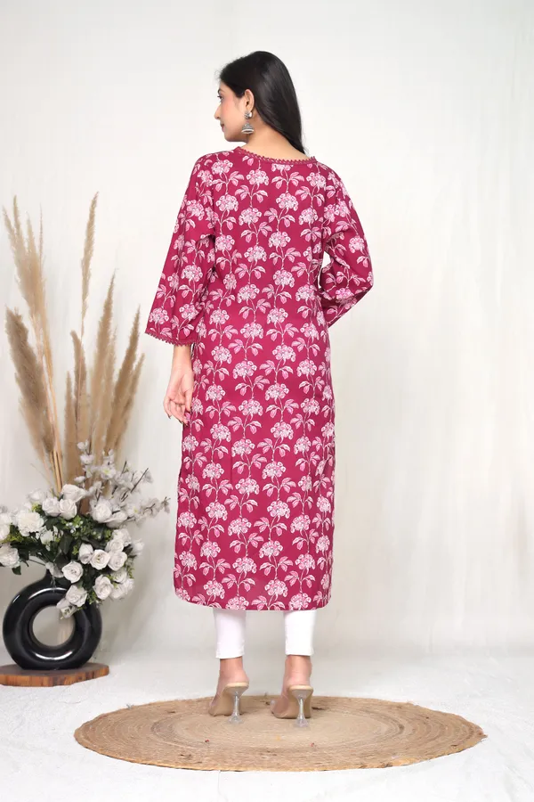 Purple_Cotton_Straight_Floral_Print_Kurta_For_Women