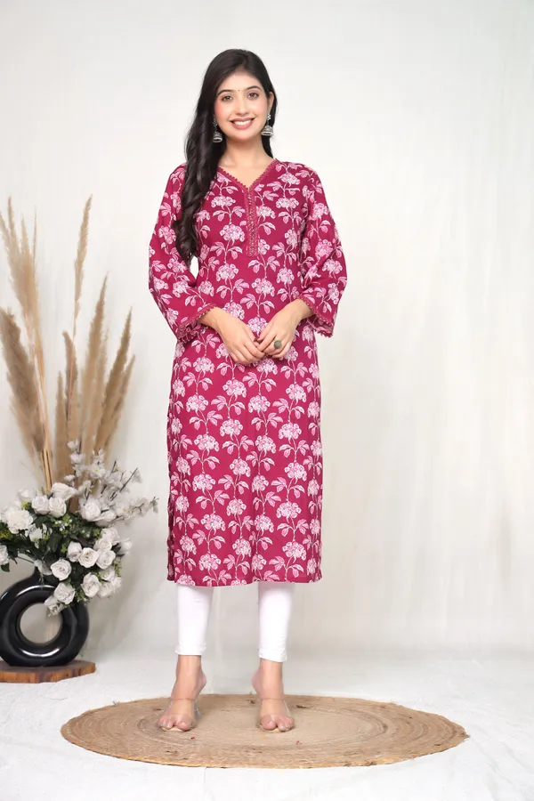 Purple_Cotton_Straight_Floral_Print_Kurta_For_Women