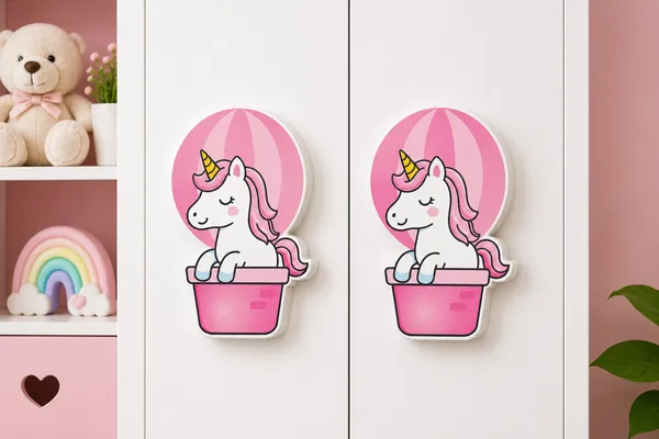 Pink_And_White__Wood_Wall_Plaque_For_Children'S_Room,_Nursery